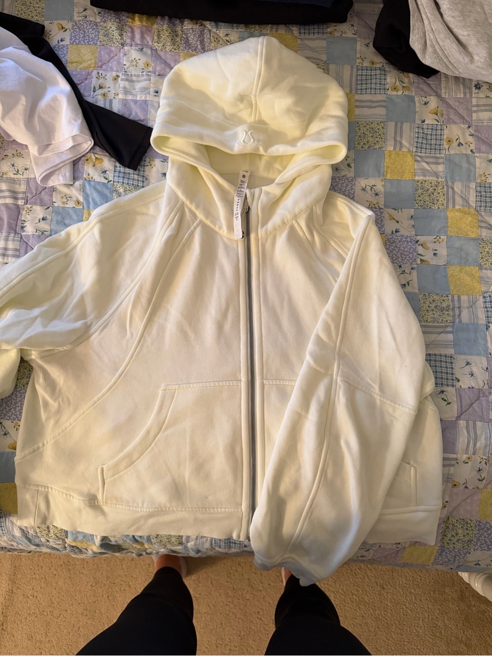 lululemon athletica Yellow Full-Zip Hooded Scuba Sweatshirt